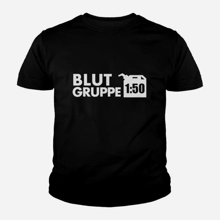 Blutgruppe 1:50 Herren Kinder Tshirt, Lustiges Tee mit Spielzeugpistolen