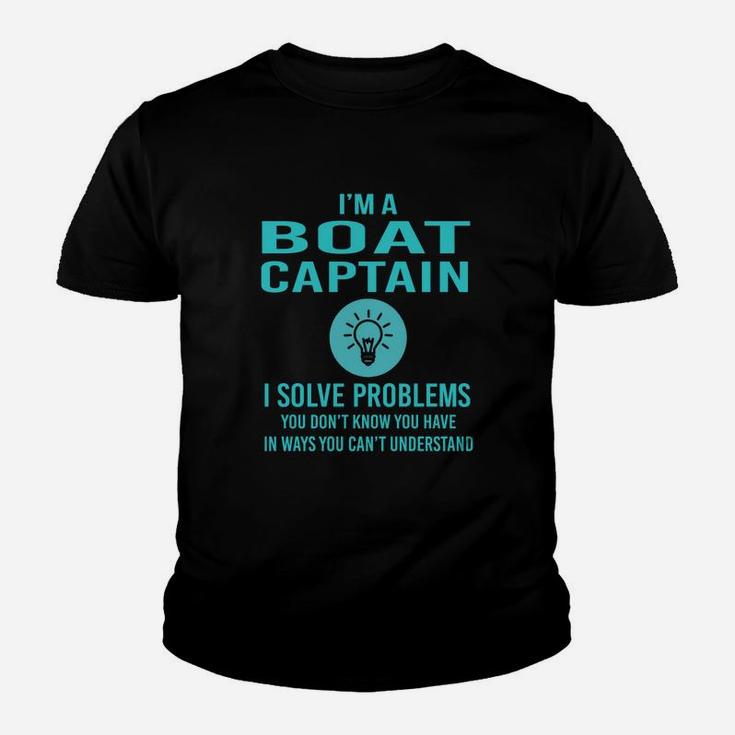 Boat Captain I Solve Problem Job Title Shirts Kid T-Shirt
