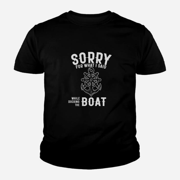 Boat Owner Boat Docking Kid T-Shirt