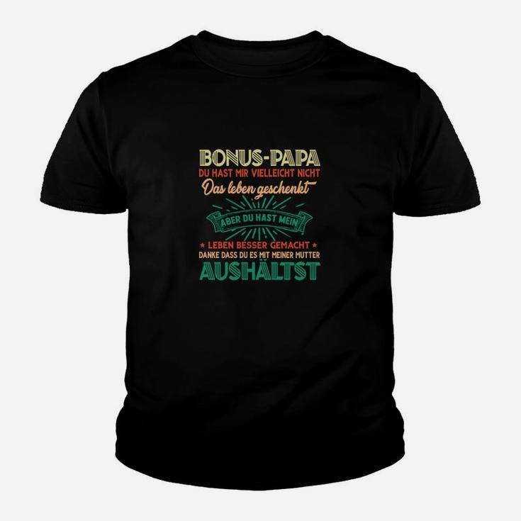 Bonus-Papa Dankeschön Kinder Tshirt, Liebevoller Spruch Tee