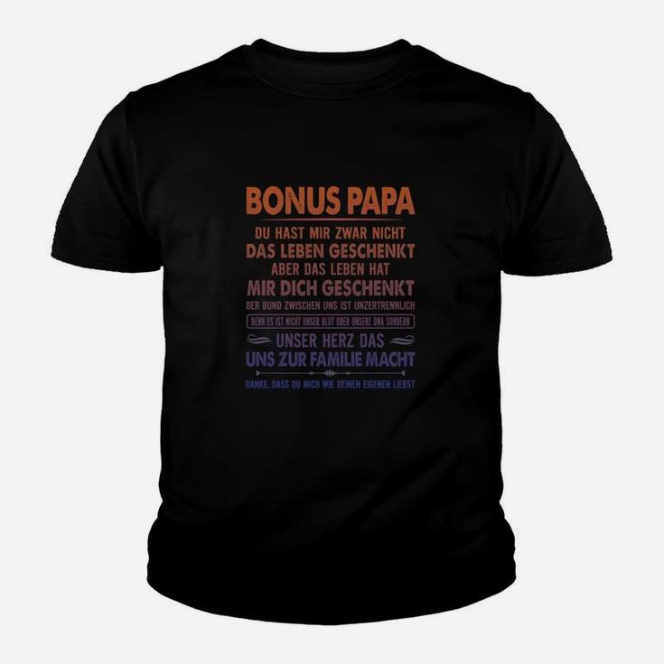 Bonus Papa Kinder Tshirt mit liebevoller Botschaft, Geschenkidee