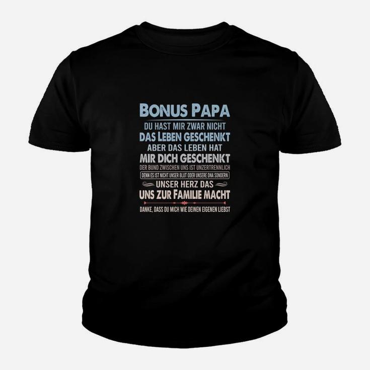 Bonus Papa Themen-Kinder Tshirt, Liebevolle Botschaft für Stiefvater