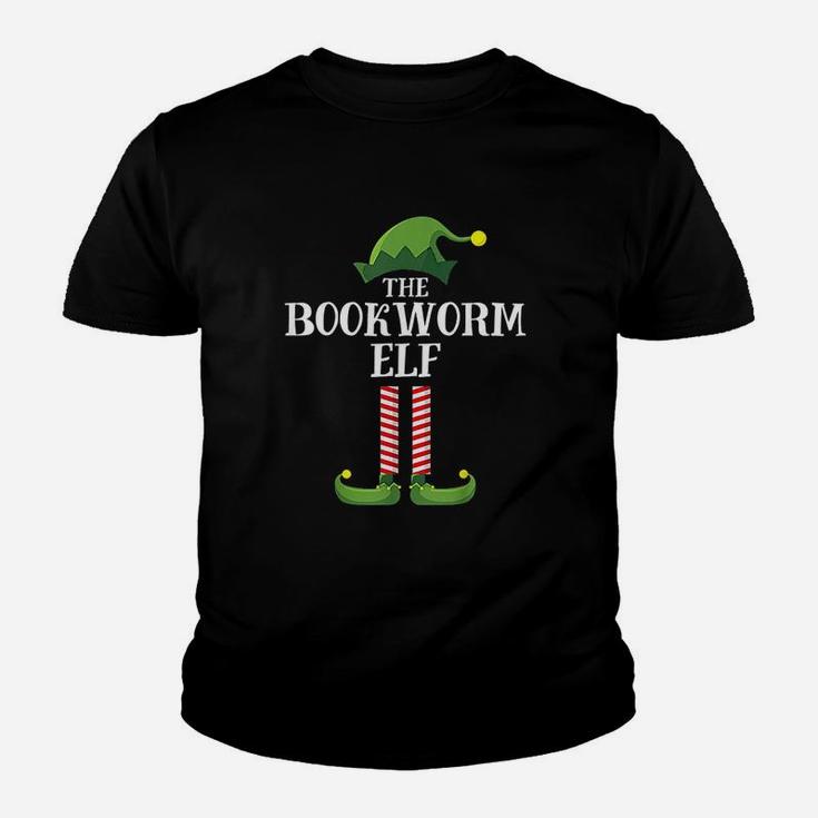 Bookworm Elf Matching Family Group Christmas Party Kid T-Shirt
