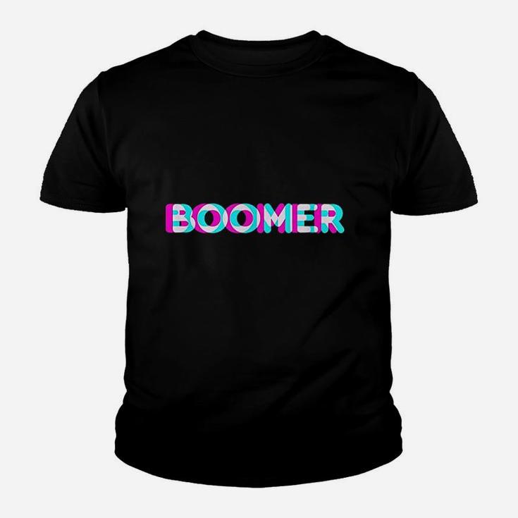 Boomer Meme Funny Anaglyph Type Baby Boomer Proud Generation Kid T-Shirt