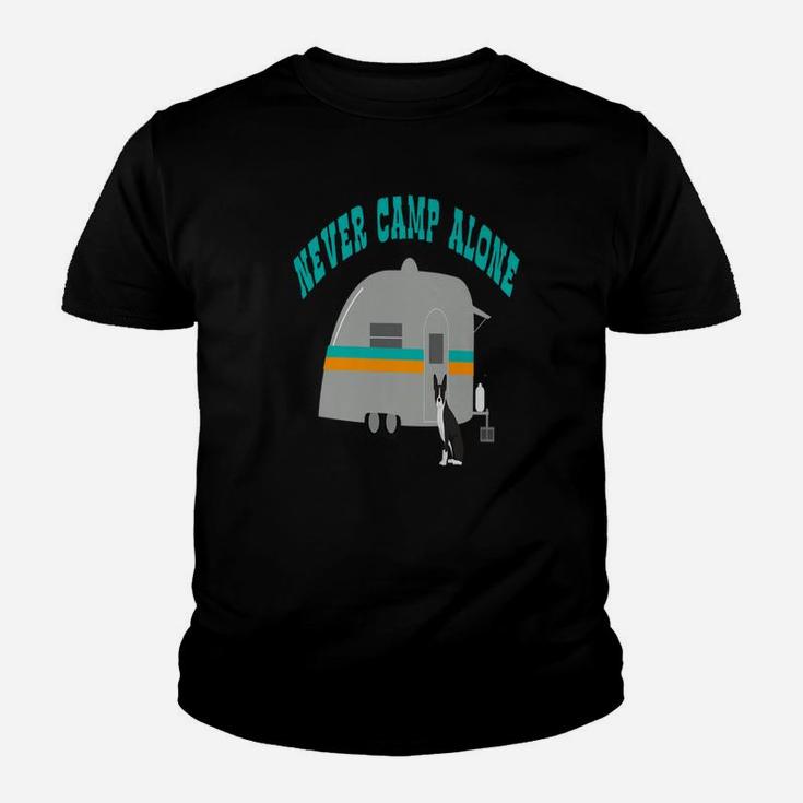 Boston Terrier Dog Rv Funny Camping Travel Kid T-Shirt