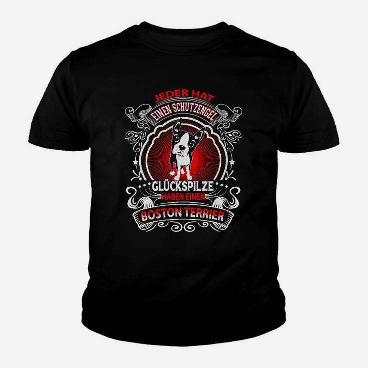 Boston Terrier Kinder Tshirt Schutzengel - Glockspitze Lustiges Hundeliebhaber Tee