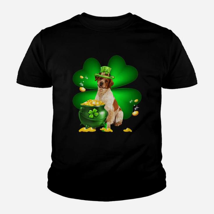 Brittany Shamrock St Patricks Day Irish Great Dog Lovers Kid T-Shirt
