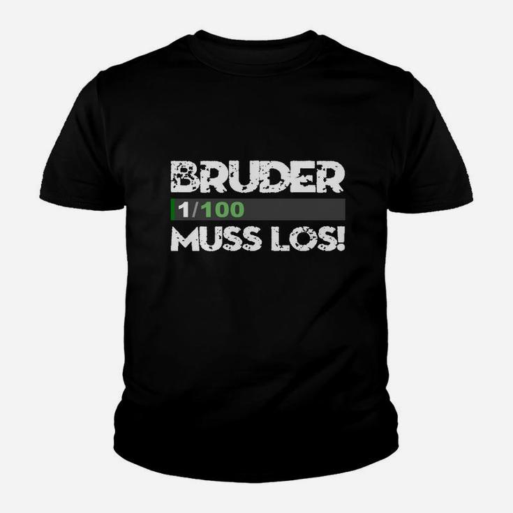 Bruder Muss Los Kinder Tshirt, Lässiges Schwarzes Herrenshirt mit Spruch