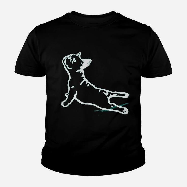 Bull Dog Funny Yoga Workouts Kid T-Shirt