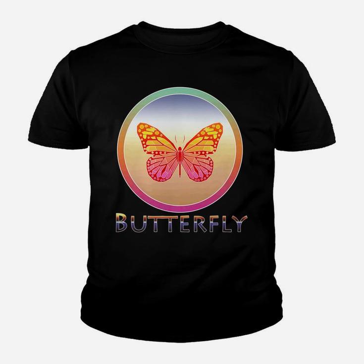 Butterfly Lover Vintage Retro Style Geometric Animal Kid T-Shirt