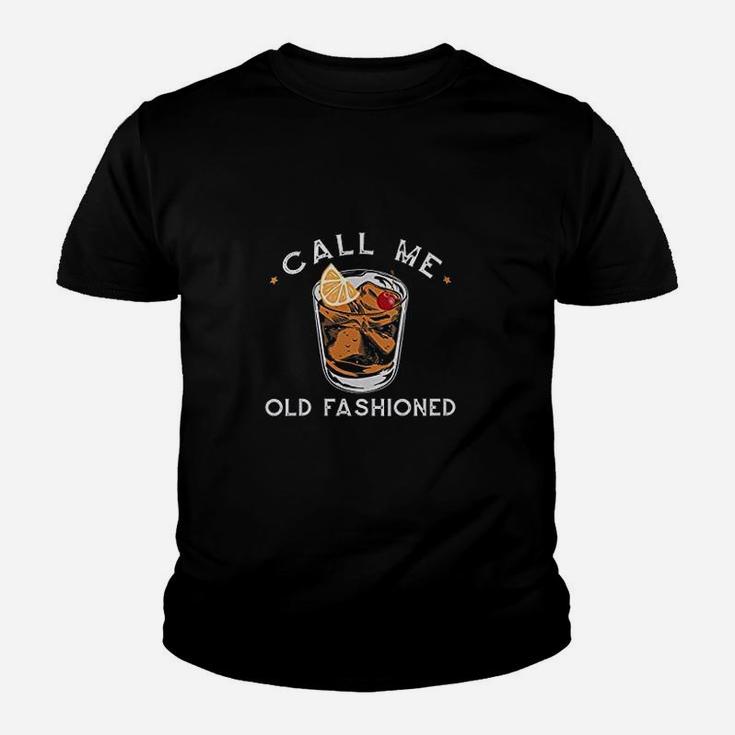 Call Me Old Fashioned Whiskey Drinking Cocktail Bourbon Fan Kid T-Shirt