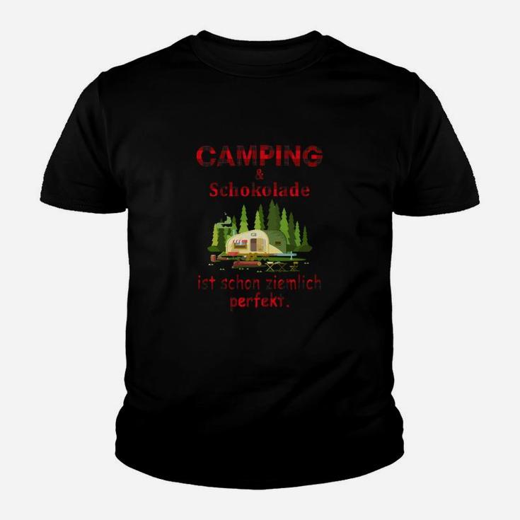 Camping Schokoladenseite Herren Kinder Tshirt, Natur und Spruch Motiv