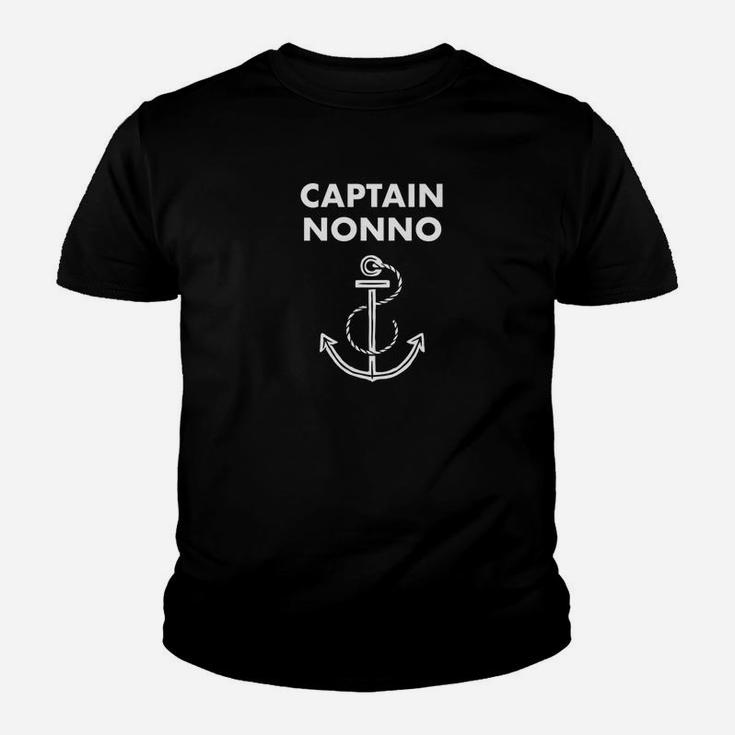 Captain Nonno Italian Fathers Day Summer Boat Gift Kid T-Shirt