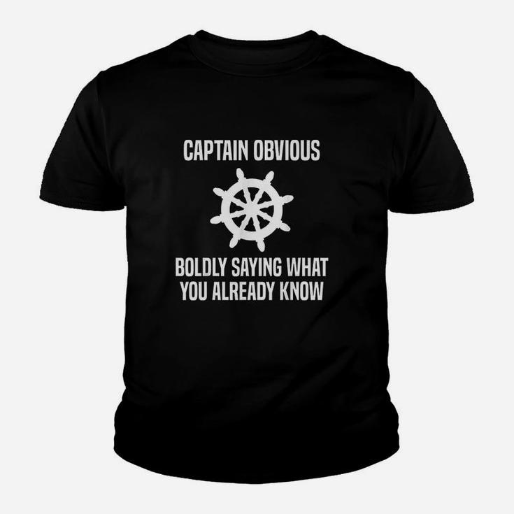 Captain Obvious Boldly Saying What You Already Know Kid T-Shirt