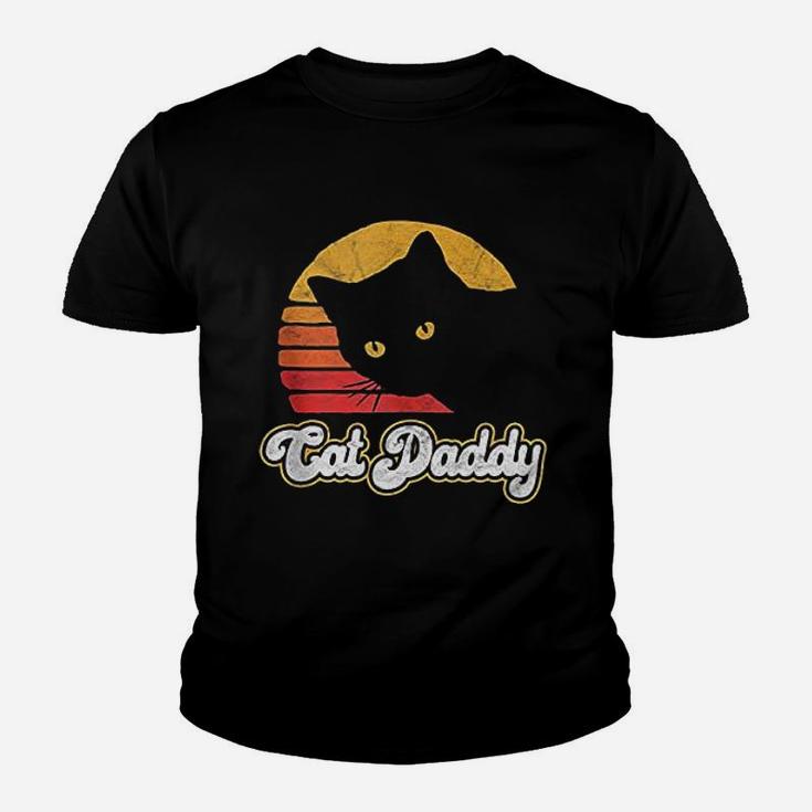 Cat Daddy Funny Vintage Eighties Style Cat Retro Distressed Kid T-Shirt