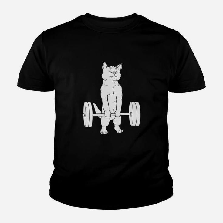 Cat Deadlift Powerlifting T-shirt Kid T-Shirt