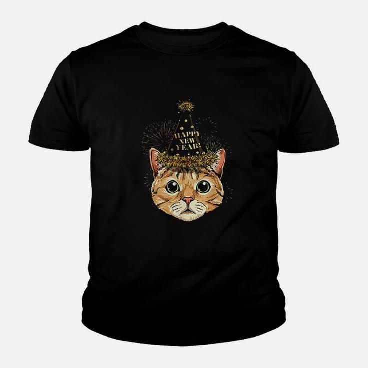 Cat Happy New Year 2022 New Years Eve Party  Kid T-Shirt