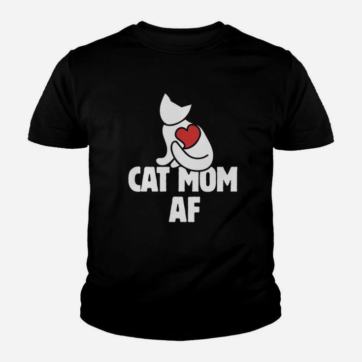 Cat Mom Af Funny Cat Persons Kid T-Shirt