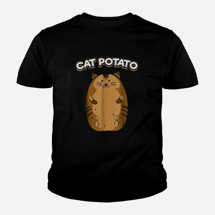 Cat Potato Funny Cute Fat Potato Feline Animal Kid T-Shirt