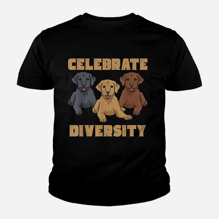 Celebrate Diversity Labrador Retriever Gifts Lab Dog Lover Kid T-Shirt