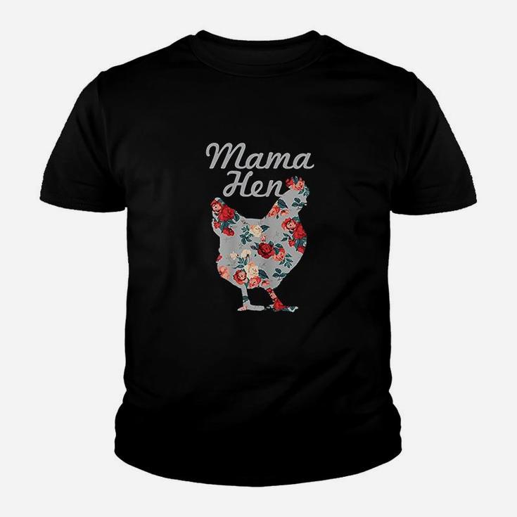 Chicken Mom Funny Mama Hen Vintage Flowers Mothers Day Gift Kid T-Shirt