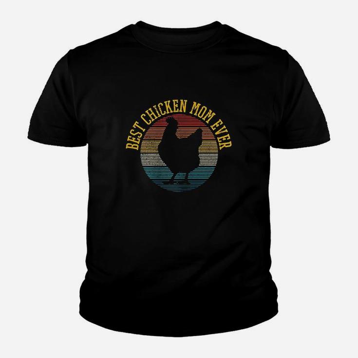 Chicken Mom Vintage Retro Mother Poultry Farmer Kid T-Shirt