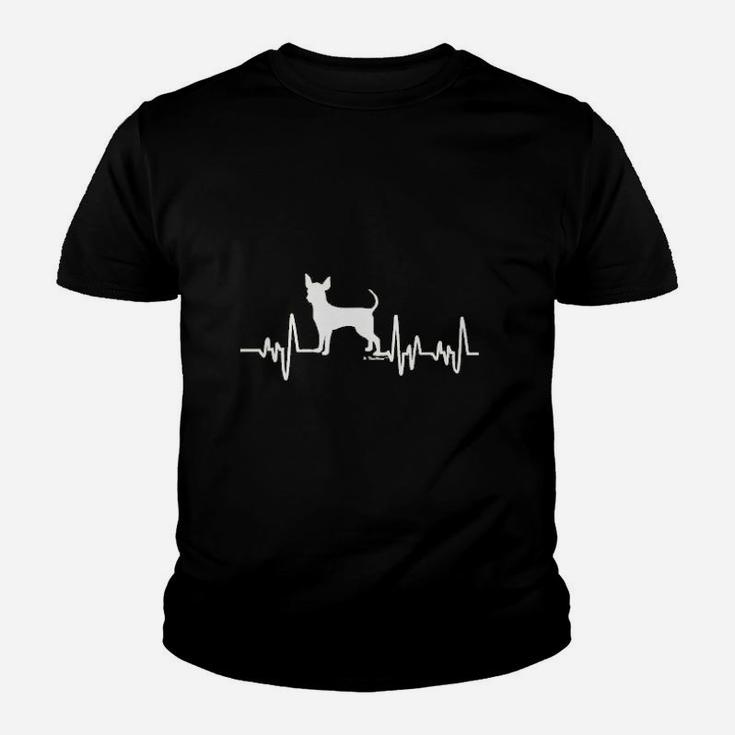 Chihuahua Gifts Dog Lover Heartbeat Chihuahua Kid T-Shirt