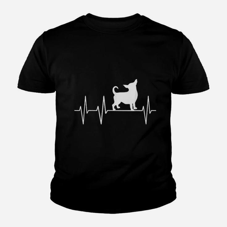 Chihuahua Heartbeat Gift For Dog Lover Kid T-Shirt