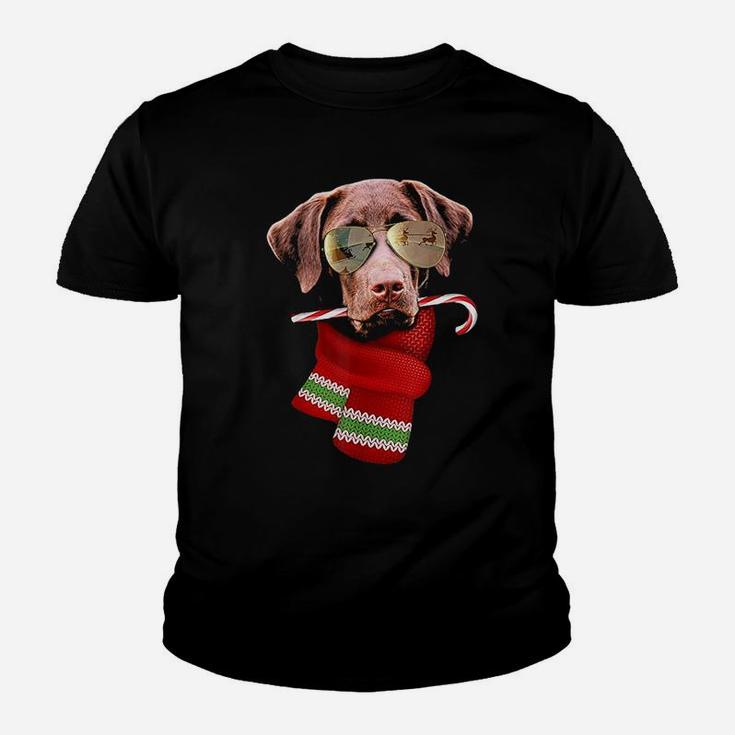 Chocolate Labrador Christmas Gift For Dog Lovers Sunglasses Kid T-Shirt