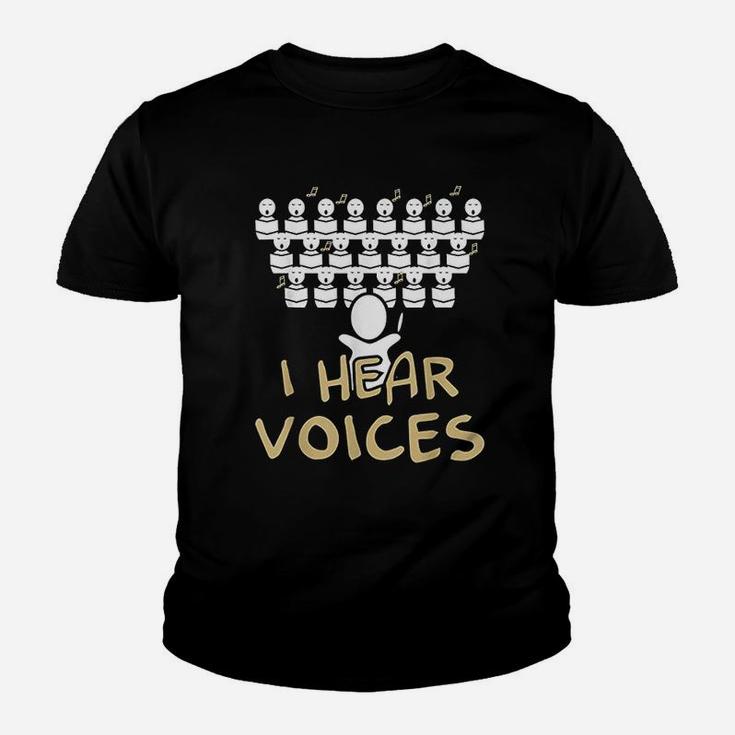 Choir Teacher I Hear Voices Funny Chorister Kid T-Shirt