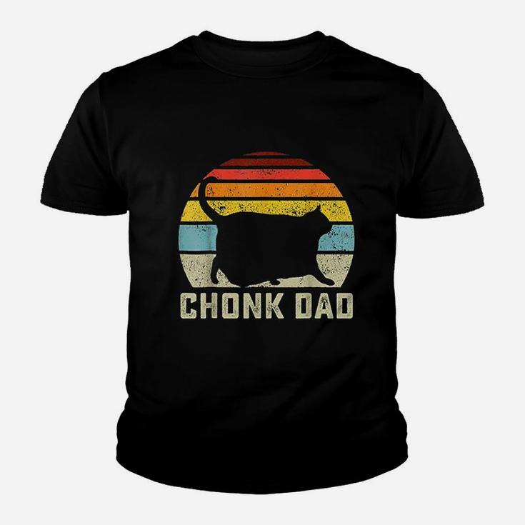Chonk Cat Dad Scale Meme Funny Retro Style Daddy Cats Memes Kid T-Shirt