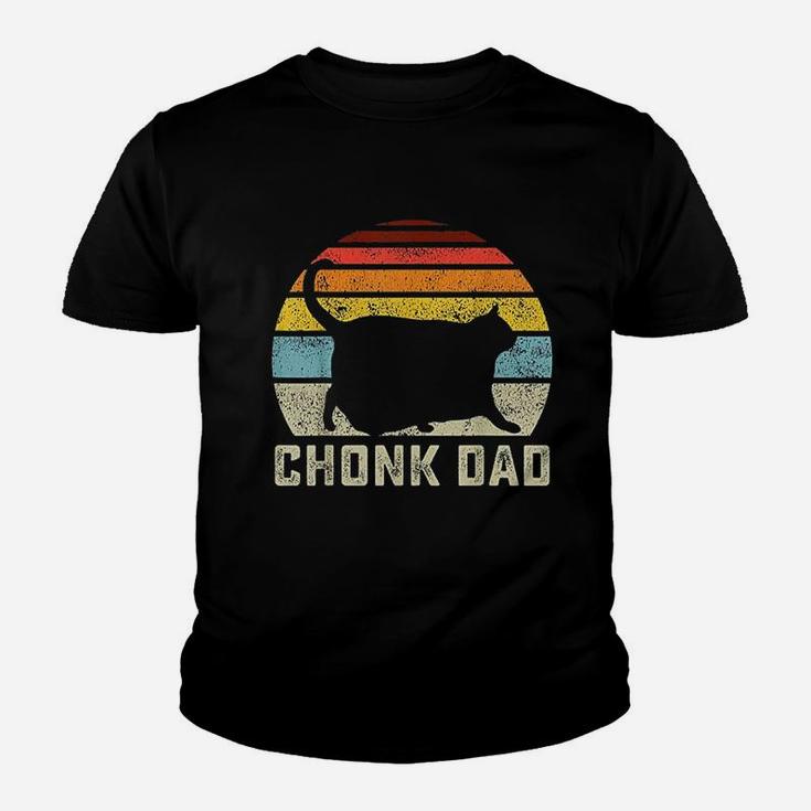 Chonk Cat Dad Scale Meme Funny Retro Style Kid T-Shirt