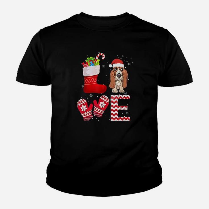 Christmas Basset Hound Lover Gifts Basset Hound Kid T-Shirt