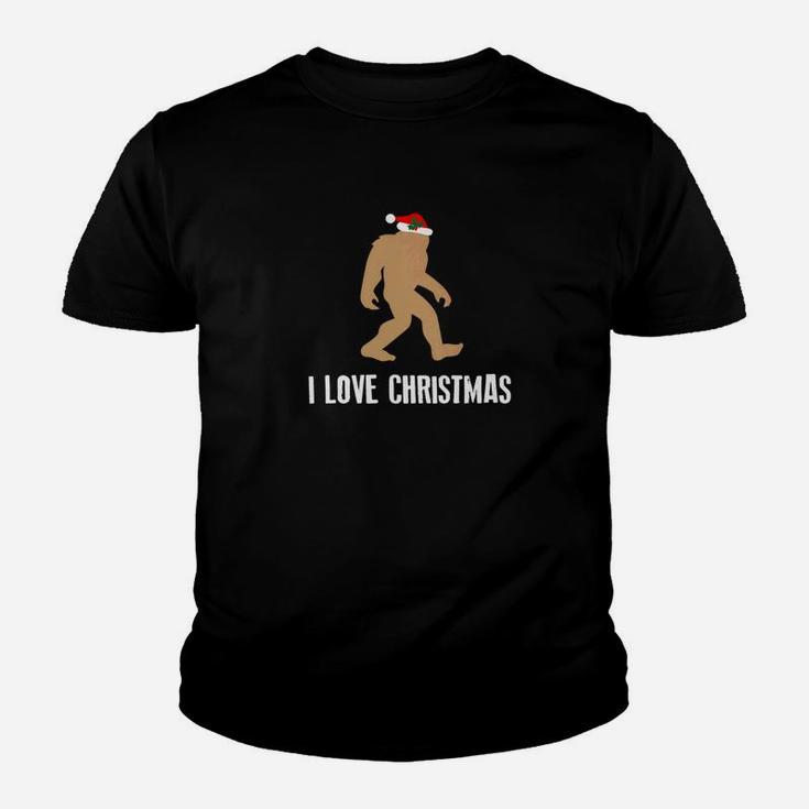 Christmas Bigfoo I Love Christmas Holiday Gift Kid T-Shirt