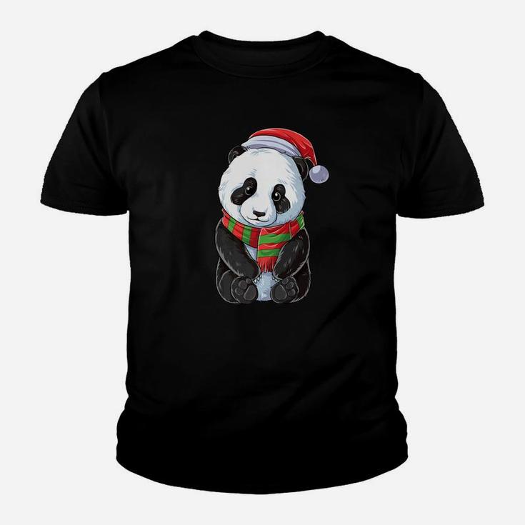 Christmas Panda Santa Hat Pandas Bear Xmas Gifts Kid T-Shirt