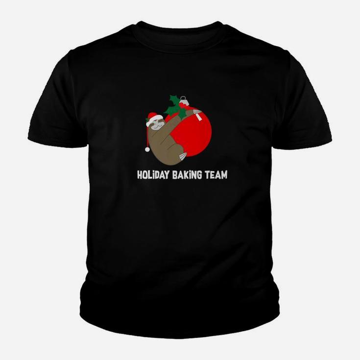 Christmas Sloth Holiday Baking Team Holiday Gift Kid T-Shirt