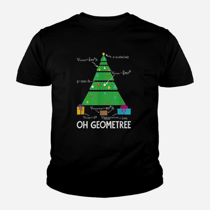 Christmas Tree Geometree Geometry Funny Math Teacher Kid T-Shirt