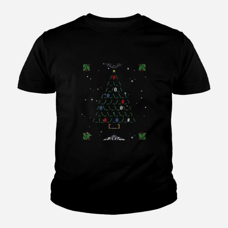 Christmas Tree Made Of Code Gift For A Programmer Kid T-Shirt