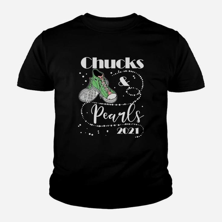 Chucks And Pearls 2021 Green Cute Shoes Kid T-Shirt