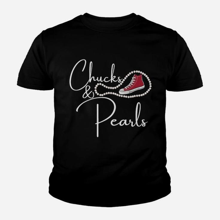 Chucks And Pearls 2021 Retro Vintage Kid T-Shirt