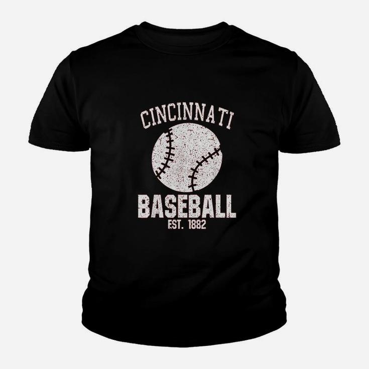 Cincinnati Baseball Fans Est 1882 Old Vintage Style Kid T-Shirt