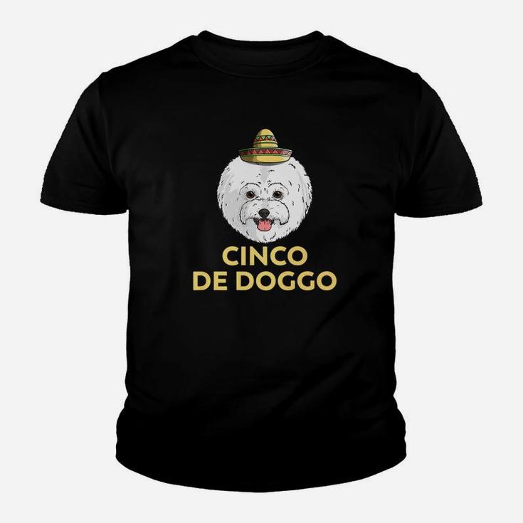 Cinco De Doggo Bichon Frise Dog Cinco De Mayo Mexican Kid T-Shirt