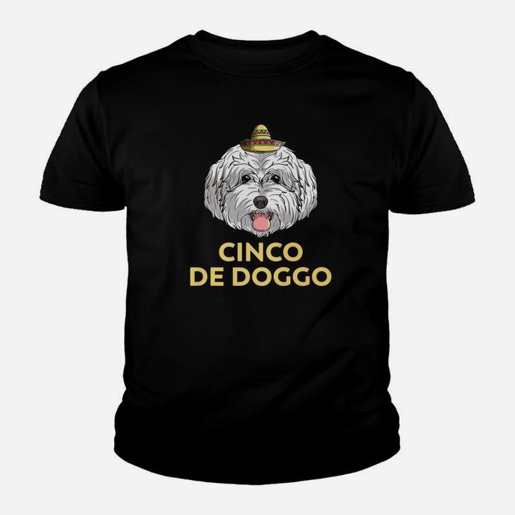 Cinco De Doggo Maltipoo Dog Cinco De Mayo Mexican Kid T-Shirt