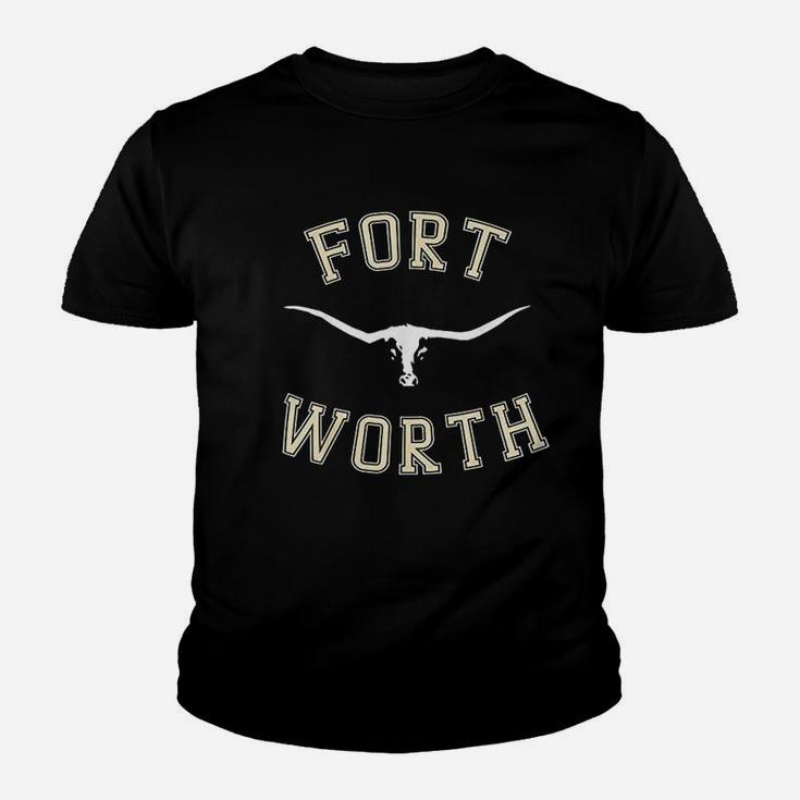 City Texas Vintage Fort Worth Travel Souvenir Gift Kid T-Shirt