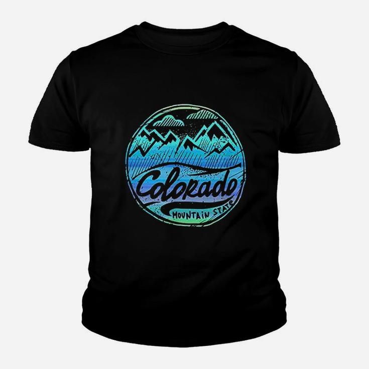 Classic Colorado Mountains Vintage Retro Design Kid T-Shirt