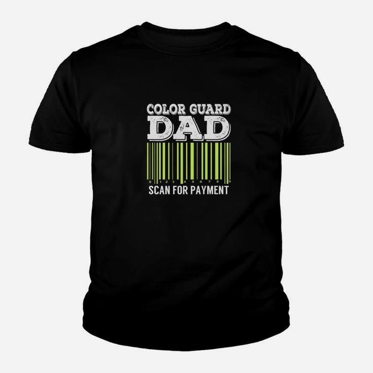 Color Guard Dad Scan For Payment Funny Flag Kid T-Shirt