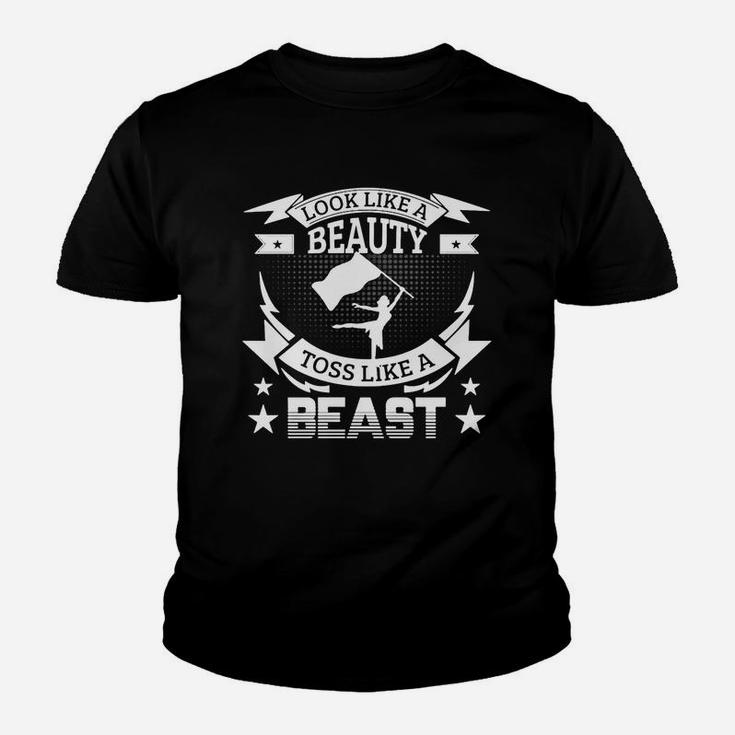 Color Guard Look Like Beauty Toss Like Beast T-shirt Kid T-Shirt