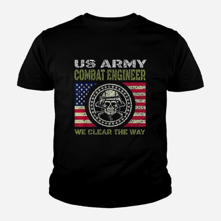 Combat Engineer For Us Army Veteran Kid T-Shirt