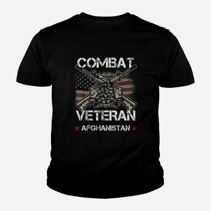 Combat Veteran Afghanistan Vet American Military Gift Kid T-Shirt