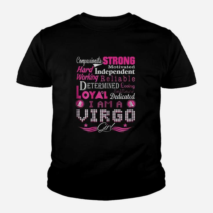 Compassionate Strong Reliable Loving Virgo Girl Kid T-Shirt